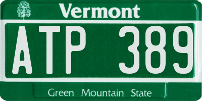 VT license plate ATP389
