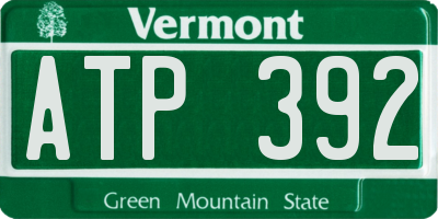 VT license plate ATP392