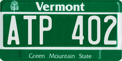 VT license plate ATP402