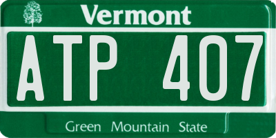 VT license plate ATP407