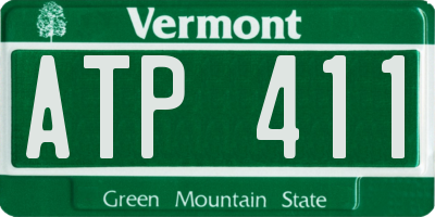 VT license plate ATP411