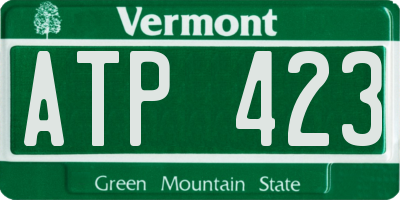 VT license plate ATP423