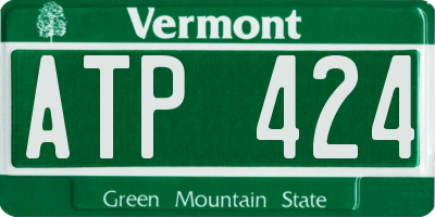 VT license plate ATP424