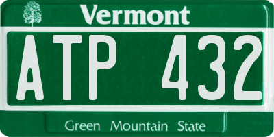 VT license plate ATP432