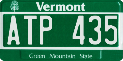 VT license plate ATP435
