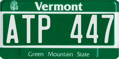 VT license plate ATP447