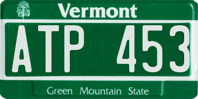 VT license plate ATP453