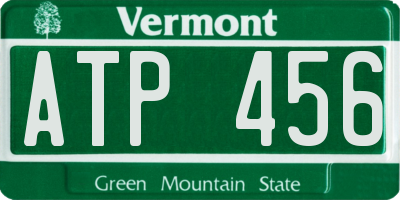VT license plate ATP456