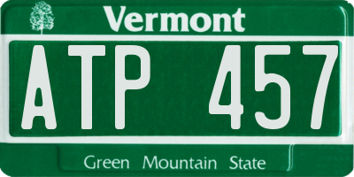 VT license plate ATP457