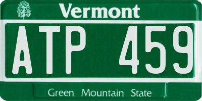 VT license plate ATP459