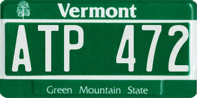 VT license plate ATP472