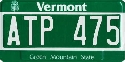 VT license plate ATP475