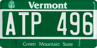 VT license plate ATP496