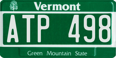 VT license plate ATP498
