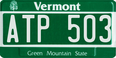 VT license plate ATP503