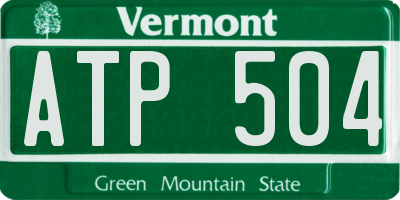 VT license plate ATP504