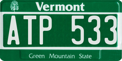 VT license plate ATP533