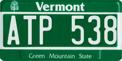 VT license plate ATP538