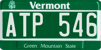 VT license plate ATP546