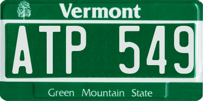 VT license plate ATP549