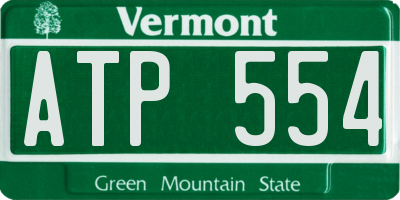 VT license plate ATP554