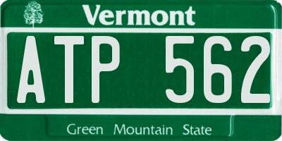VT license plate ATP562