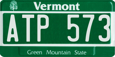 VT license plate ATP573