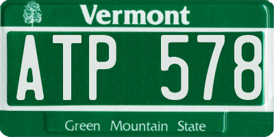 VT license plate ATP578
