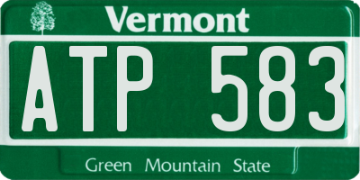 VT license plate ATP583