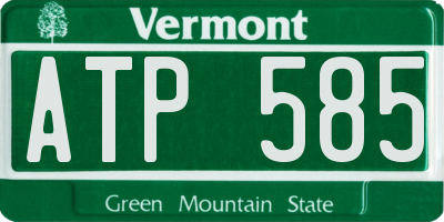 VT license plate ATP585