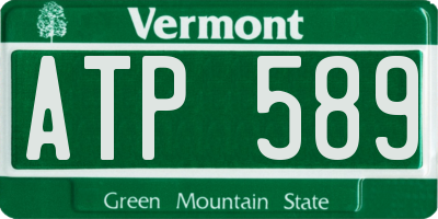 VT license plate ATP589
