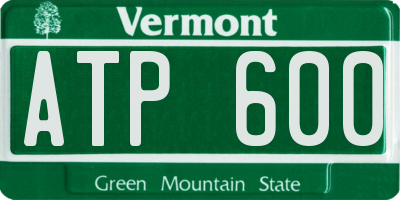 VT license plate ATP600