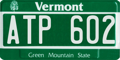 VT license plate ATP602