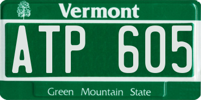 VT license plate ATP605