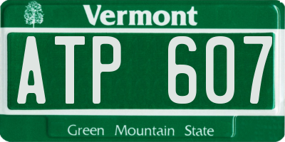 VT license plate ATP607