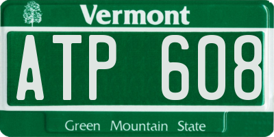 VT license plate ATP608