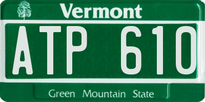 VT license plate ATP610