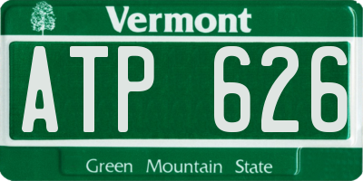 VT license plate ATP626