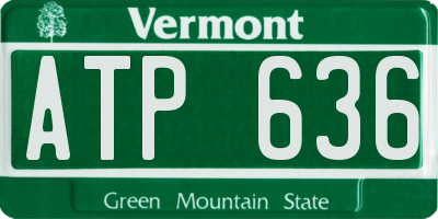 VT license plate ATP636