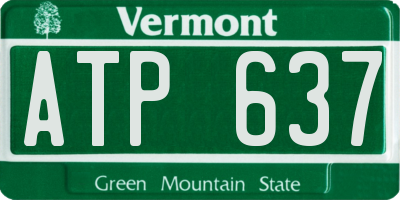 VT license plate ATP637
