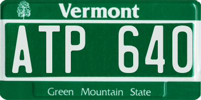 VT license plate ATP640
