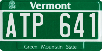 VT license plate ATP641