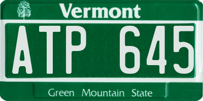 VT license plate ATP645