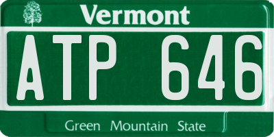 VT license plate ATP646