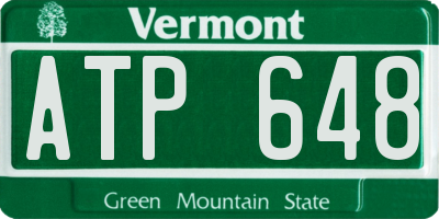 VT license plate ATP648