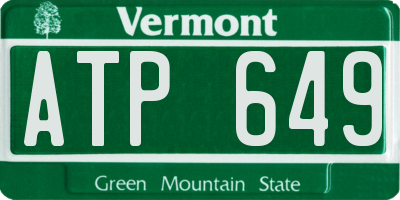 VT license plate ATP649