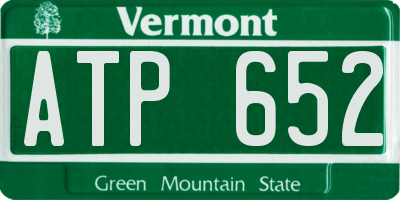 VT license plate ATP652