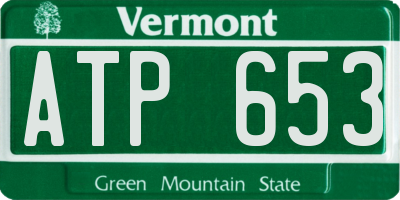 VT license plate ATP653