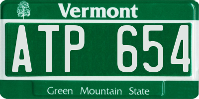 VT license plate ATP654