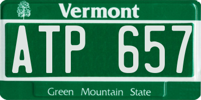 VT license plate ATP657